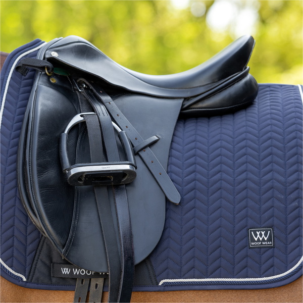 2025 Woof Wear Herringbone Dressage Saddle Pad WS0043-NANA - Navy